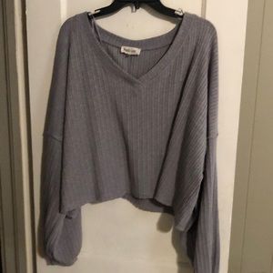 Size L Peach Love cropped sweater. Never worn